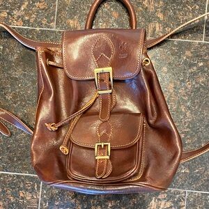 Florence Brown Leather Backpack